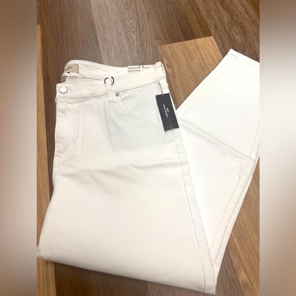 LIVERPOOL  LOS ANGELES WHITE JEANS NWT 16/33 ABBY ANKLE SKINNY
